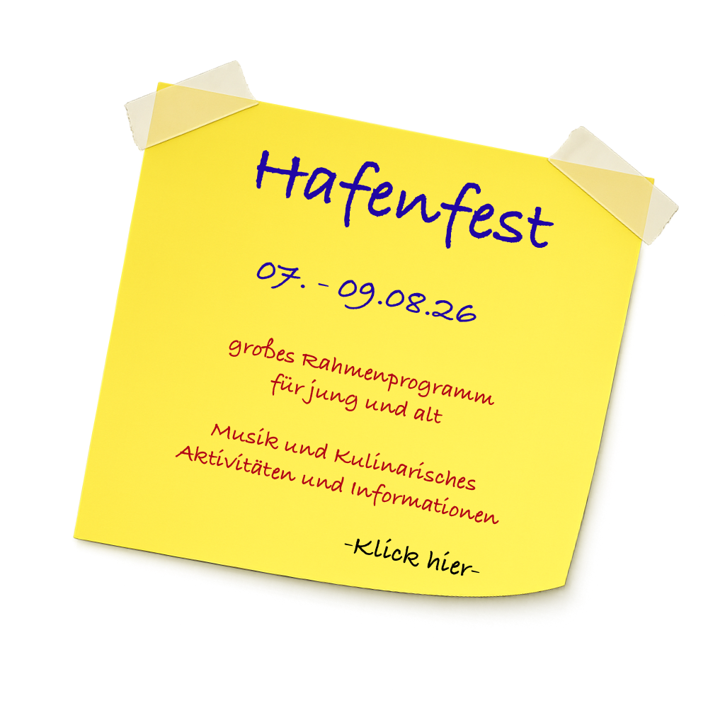 Hinweis auf das Hafenfest